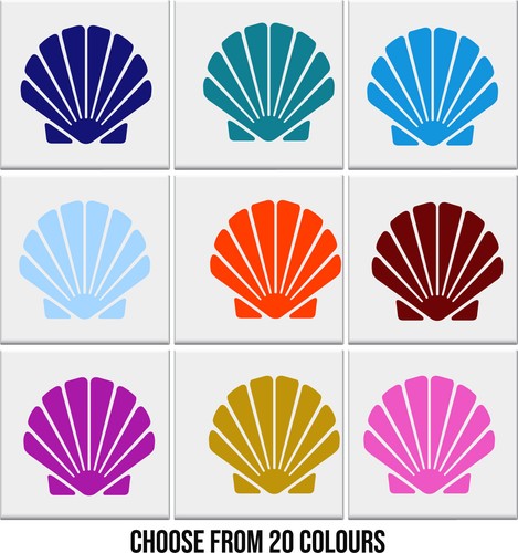 Bathroom tile stickers shell - bathroom,