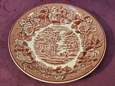 Enoch Woods Vintage English Scenery Red Soup Cereal Pasta Bowl 19.5cm VGC