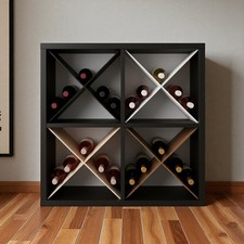 Wine Rack for IKEA Kallax Custom Wooden Inserts for 9–12 Bottles Wine Storage