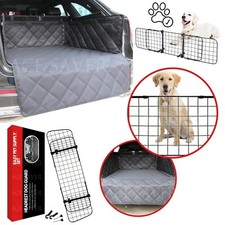 For VW TIGUAN TOURAN TOUAREG - Mesh Dog Guard Barrier + Quilted Boot Liner Mat