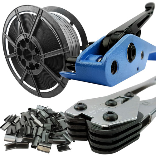 Strap hand pallet strapping - by,