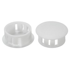 100 Pcs 19mm(3/4") Plastic Hole Plugs Screw Hole Plug Snap Type Cover, White