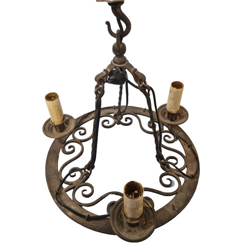 Antique wrought iron candle - wrought,