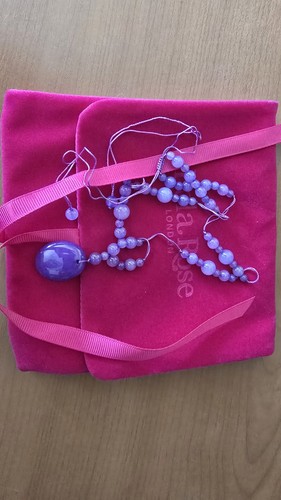 Lola rose necklace - necklace, purple