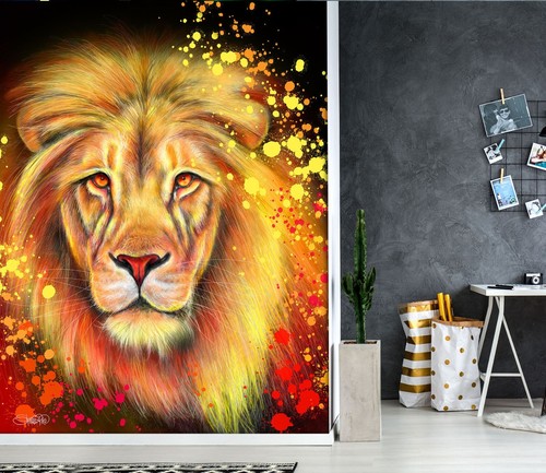 Oil painting lion a474 - painting,