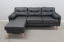 G Plan Vintage The Sixty Five Cambridge Slate Leather 3 Seater Sofa With Chaise