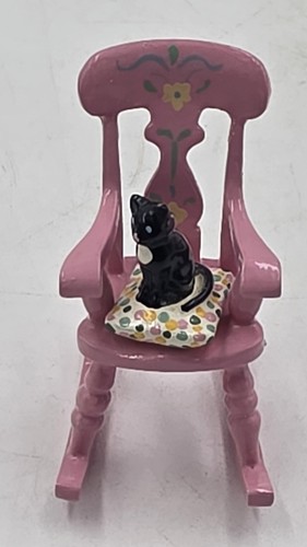 Hantel rocking chair with cat - rocking,