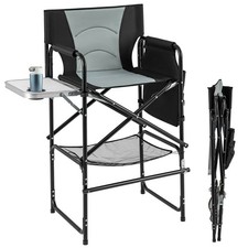 COSTWAY 116 cm Tall Directors Chair Folding Makeup Artist Chair w/Footrest
