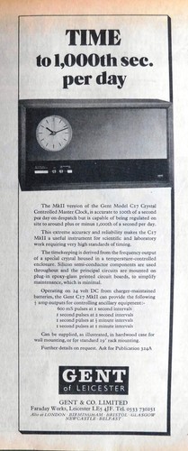 1974 advert gent c17 crystal - gent,