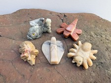 5 Assorted Soapstone Carved