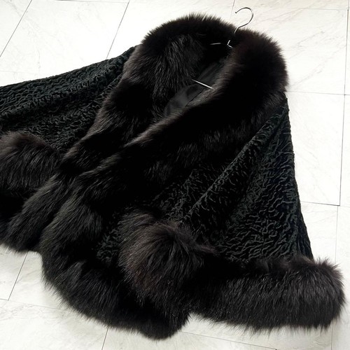 Black astrakhan fox - black, &