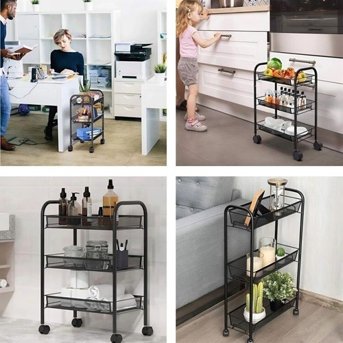Folding storage trolley - folding,