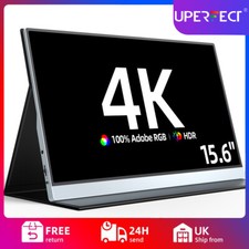 4K Portable Monitor, UPERFECT 15.6 Inch Portable Display 3840*2160 IPS UHD DE