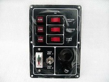 12V Switch Panel 3 Gang with Horn & Battery Test (Boat Marine)