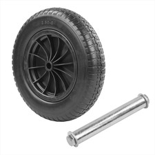 KCT WHEELBARROW PARTS PUNCTURE PROOF 14" INCH WHEEL, 128X20MM AXLE, OR FULL KIT