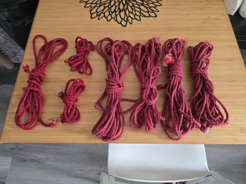 Red rope for shibari different - rope,