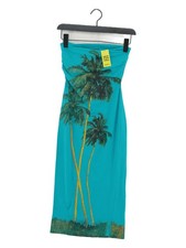 Isabel De Pedro Bodycon Midi Dress UK10 in Blue