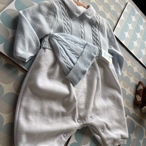 Boys blue emile rose outfit - blue,