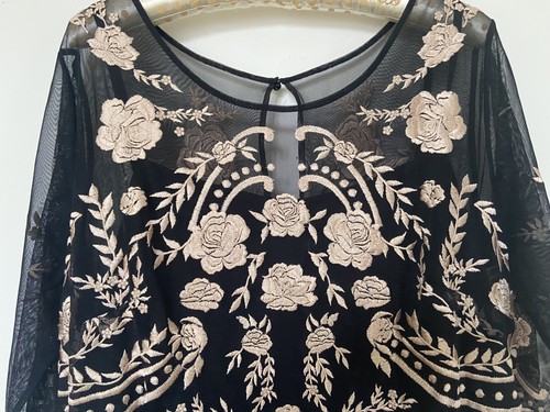 Debut women black emboidered - black,