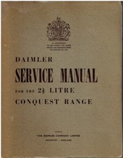 DAIMLER CONQUEST 2.5L SALOON COUPE ROADSTER CENTURY & DHC FACTORY SERVICE MANUAL