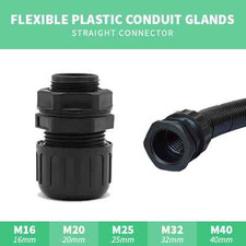 FLEXIBLE PLASTIC CONDUIT GLANDS 16MM - 40MM MALE PLASTIC CONDUIT CONNECTOR