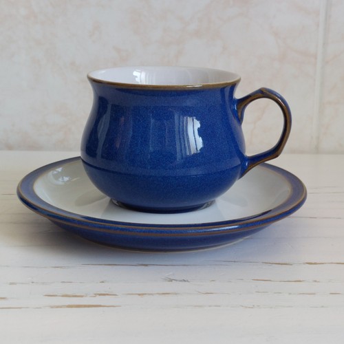 Denby imperial blue cup saucer - denby,