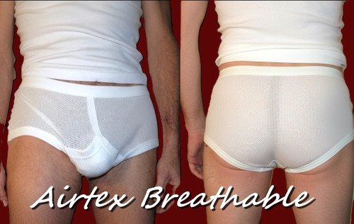 Men white cotton airtex - men’s,