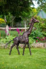 BABY Giraffe Beautifully handcrafted filigree bronze coloured metalwork.
