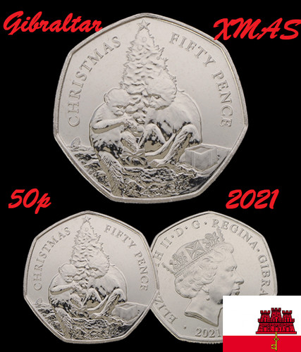 Gibraltar coin 50p - coin,
