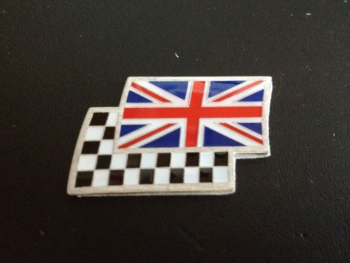 Union jack and chequered flag - and,