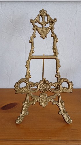 Vintage brass ornate - brass, easel