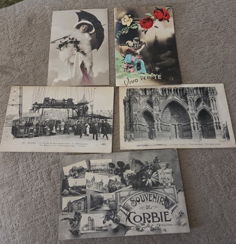 Vintage postcards written - vintage,