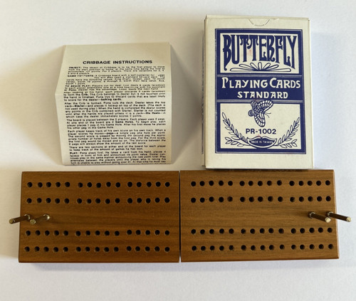 Wooden folding cribbage board - folding,