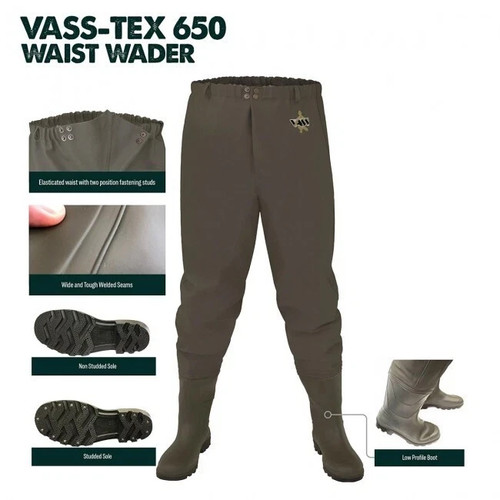 Vass tex 650 waist waders - 650, 9