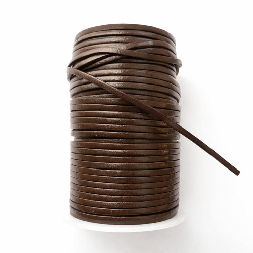 Premium flat leather cord 3mm - premium,
