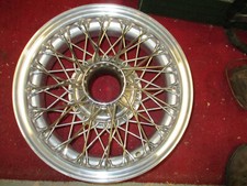 5 x 15 inch  60 spoke polished alloy wire wheel , not Borrani, Jaguar size hub