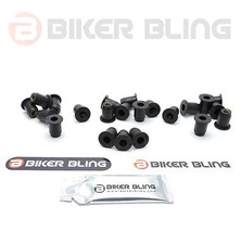 10x Yamaha XTZ750 Super Tenere 1989-1996 screen fairing rubber well nuts