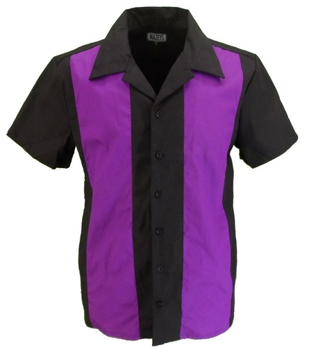 Retro purple black rockabilly - purple,