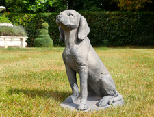 Resin Stone Effect Sitting Dog