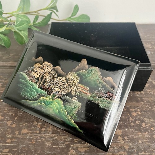 Vintage oriental box - box, black