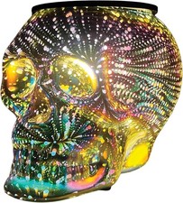 Cello Skull Electric Wax Melt Burner - Fragrance Warmer Indoor Lamp LED Gift 