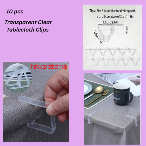 Transparent clear tablecloth - transparent,