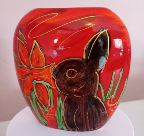 Anita harris purse vase - harris, bunny