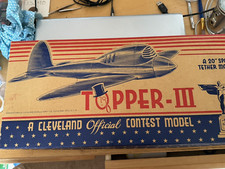 VINTAGE VERY RARE CLEVELAND TOPPER III TETHER MODEL AEROPLANE KIT NIB MINT