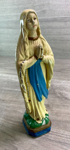 Old plaster chalkware - chalkware, virgin