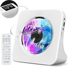 Bluetooth CD Player: Portable with AUX, USB, FM Radio & Remote Control | UK New