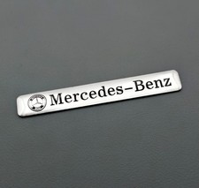 Silver Mercedes Benz Alloy Emblem Self Adhesive Badge Styling Sticker Fits All