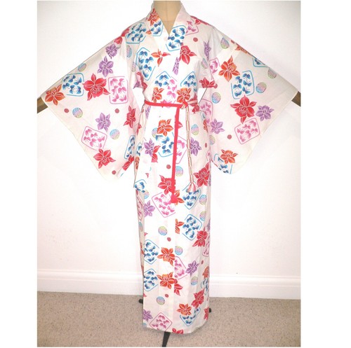 Vintage japanese cotton yukata - vintage,