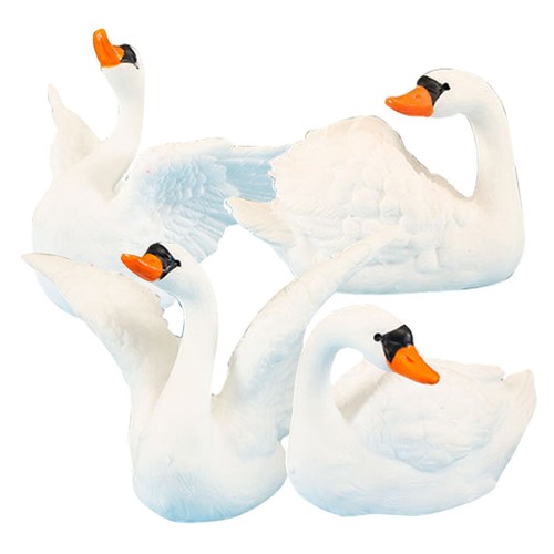 Pcs resin swan figures - 4,