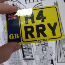 Mobility Scooter Number Plates Personalised one 9x21cm Any Name/Flag or plain